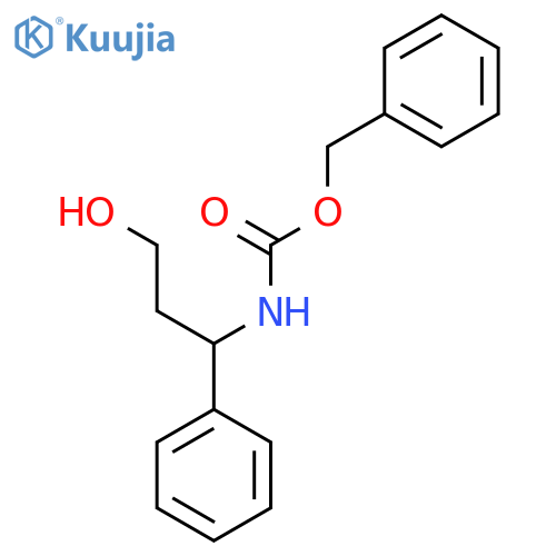 benzyl N-(3-hydroxy-1-phenylpropyl)carbamate structure