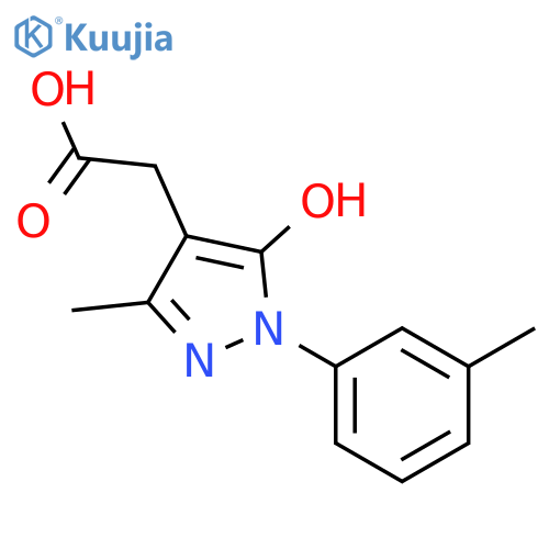 (5-Hydroxy-3-Methyl-1-M-Tolyl-1h-Pyrazol-4-Yl)-Aceticacid structure