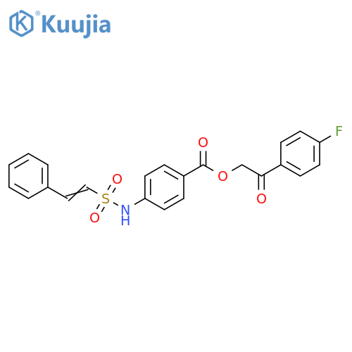 2-(4-Fluorophenyl)-2-oxoethyl 4-[[(2-phenylethenyl)sulfonyl]amino]benzoate structure