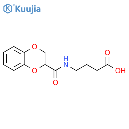 4-(2,3-dihydrobenzo[b][1,4]dioxine-2-carboxamido)butanoic acid structure