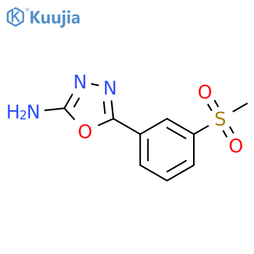 5-(3-methanesulfonylphenyl)-1,3,4-oxadiazol-2-amine structure
