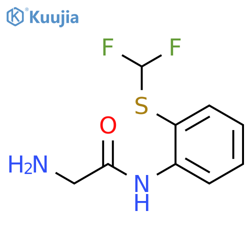 2-amino-N-{2-(difluoromethyl)sulfanylphenyl}acetamide structure