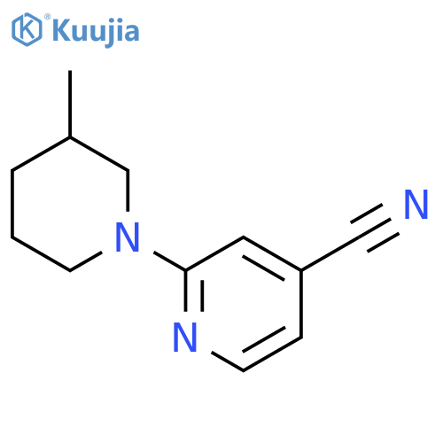 2-(3-Methylpiperidin-1-yl)isonicotinonitrile structure
