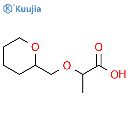 2-(oxan-2-ylmethoxy)propanoic acid structure