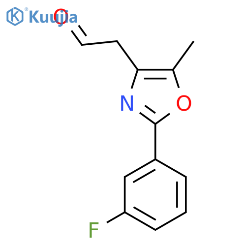 2-[2-(3-Fluorophenyl)-5-methyl-1,3-oxazol-4-yl]acetaldehyde structure