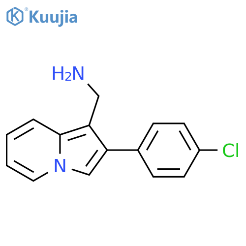 (2-(4-Chlorophenyl)indolizin-1-YL)methanamine structure
