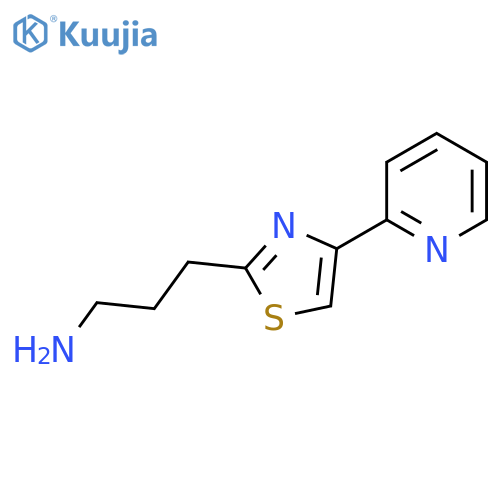3-4-(pyridin-2-yl)-1,3-thiazol-2-ylpropan-1-amine structure