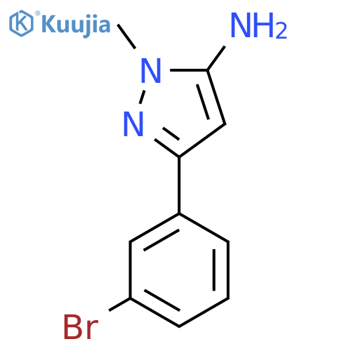 3-(3-bromophenyl)-1-methyl-1H-pyrazol-5-amine structure