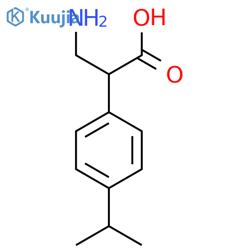 3-amino-2-4-(propan-2-yl)phenylpropanoic acid structure