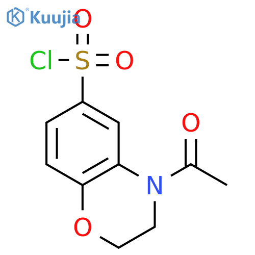 4-Acetyl-3,4-dihydro-2H-1,4-benzoxazine-6-sulfonyl Chloride structure
