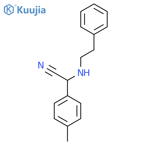 2-(Phenethylamino)-2-(p-tolyl)acetonitrile structure