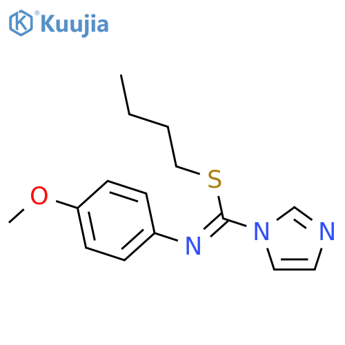 1H-Imidazole-1-carboximidothioic acid, N-(4-methoxyphenyl)-, butyl ester structure