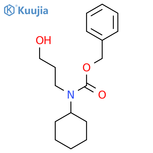 benzyl N-cyclohexyl-N-(3-hydroxypropyl)carbamate structure