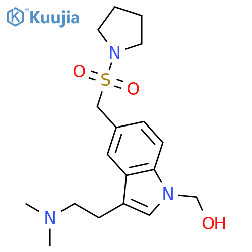 3-2-(Dimethylamino)ethyl-5-(1-pyrrolidinylsulfonyl)methyl-1H-indole-1-methanol structure