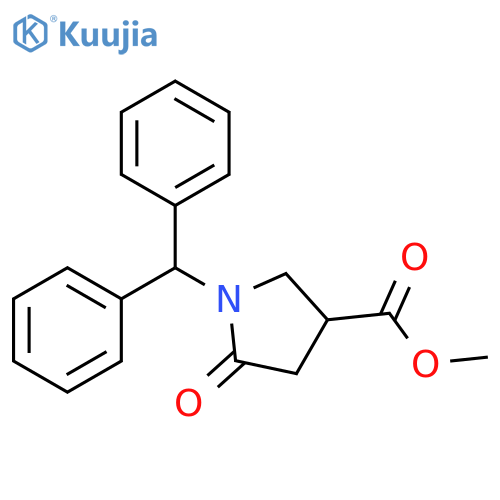 methyl 1-(diphenylmethyl)-5-oxopyrrolidine-3-carboxylate structure