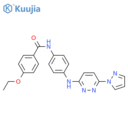 4-ethoxy-N-(4-{[6-(1H-pyrazol-1-yl)pyridazin-3-yl]amino}phenyl)benzamide structure