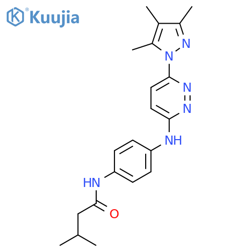 3-methyl-N-(4-{[6-(3,4,5-trimethyl-1H-pyrazol-1-yl)pyridazin-3-yl]amino}phenyl)butanamide structure