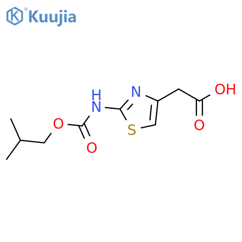 {2-[(Isobutoxycarbonyl)amino]-1,3-thiazol-4-yl}acetic acid structure