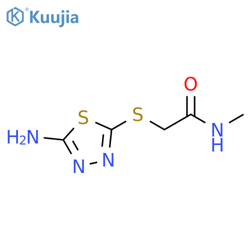 2-[(5-amino-1,3,4-thiadiazol-2-yl)sulfanyl]-N-methylacetamide structure