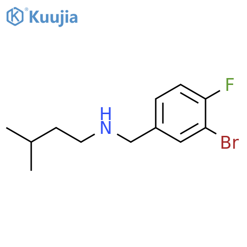 (3-bromo-4-fluorophenyl)methyl(3-methylbutyl)amine structure