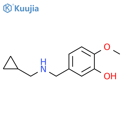 5-{(cyclopropylmethyl)aminomethyl}-2-methoxyphenol structure