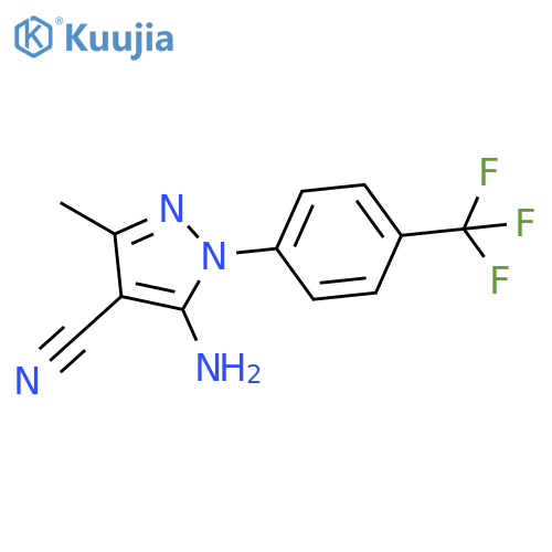 5-Amino-3-methyl-1-[4-(trifluoromethyl)phenyl]pyrazole-4-carbonitrile structure