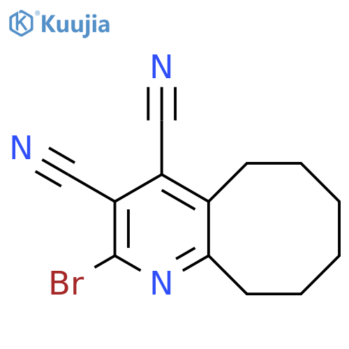 2-bromo-5H,6H,7H,8H,9H,10H-cyclooctabpyridine-3,4-dicarbonitrile structure