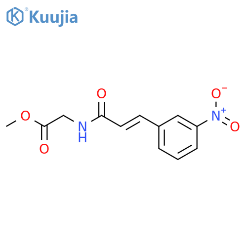 methyl 2-[(2E)-3-(3-nitrophenyl)prop-2-enamido]acetate structure