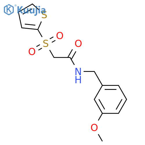 N-[(3-methoxyphenyl)methyl]-2-(thiophene-2-sulfonyl)acetamide structure