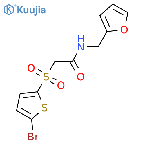 2-[(5-bromothiophen-2-yl)sulfonyl]-N-[(furan-2-yl)methyl]acetamide structure