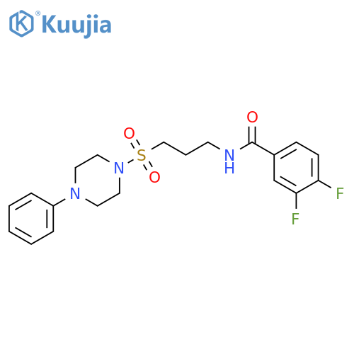 3,4-difluoro-N-{3-[(4-phenylpiperazin-1-yl)sulfonyl]propyl}benzamide structure