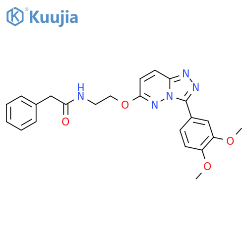 N-(2-{[3-(3,4-dimethoxyphenyl)-[1,2,4]triazolo[4,3-b]pyridazin-6-yl]oxy}ethyl)-2-phenylacetamide structure
