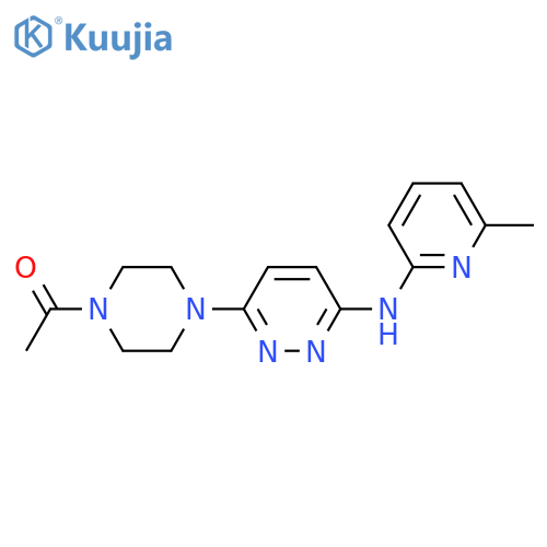 1-(4-{6-[(6-methylpyridin-2-yl)amino]pyridazin-3-yl}piperazin-1-yl)ethan-1-one structure