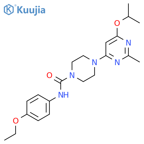 N-(4-ethoxyphenyl)-4-[2-methyl-6-(propan-2-yloxy)pyrimidin-4-yl]piperazine-1-carboxamide structure