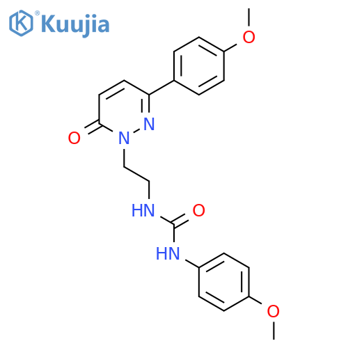 1-(4-methoxyphenyl)-3-{2-[3-(4-methoxyphenyl)-6-oxo-1,6-dihydropyridazin-1-yl]ethyl}urea structure