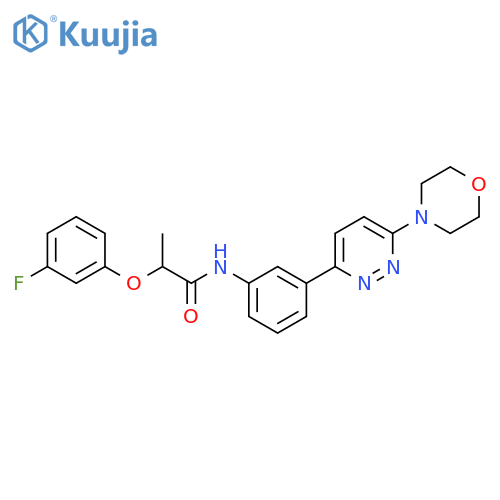2-(3-fluorophenoxy)-N-{3-[6-(morpholin-4-yl)pyridazin-3-yl]phenyl}propanamide structure