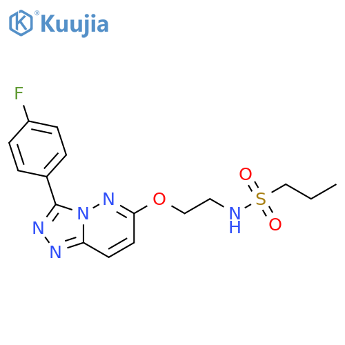 N-(2-{[3-(4-fluorophenyl)-[1,2,4]triazolo[4,3-b]pyridazin-6-yl]oxy}ethyl)propane-1-sulfonamide structure