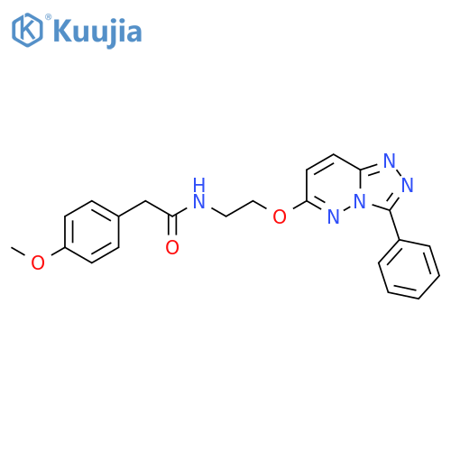 2-(4-methoxyphenyl)-N-[2-({3-phenyl-[1,2,4]triazolo[4,3-b]pyridazin-6-yl}oxy)ethyl]acetamide structure