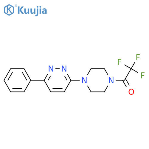 2,2,2-trifluoro-1-[4-(6-phenylpyridazin-3-yl)piperazin-1-yl]ethan-1-one structure