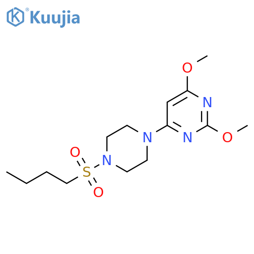 4-[4-(butane-1-sulfonyl)piperazin-1-yl]-2,6-dimethoxypyrimidine structure