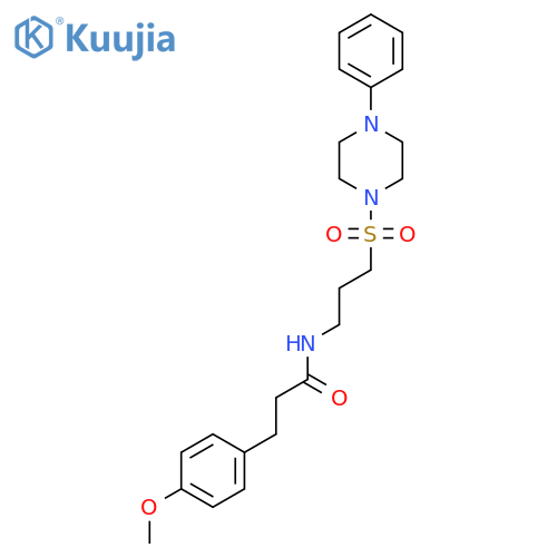 3-(4-methoxyphenyl)-N-{3-[(4-phenylpiperazin-1-yl)sulfonyl]propyl}propanamide structure