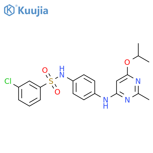 3-chloro-N-(4-{[2-methyl-6-(propan-2-yloxy)pyrimidin-4-yl]amino}phenyl)benzene-1-sulfonamide structure