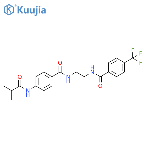 4-(2-methylpropanamido)-N-(2-{[4-(trifluoromethyl)phenyl]formamido}ethyl)benzamide structure