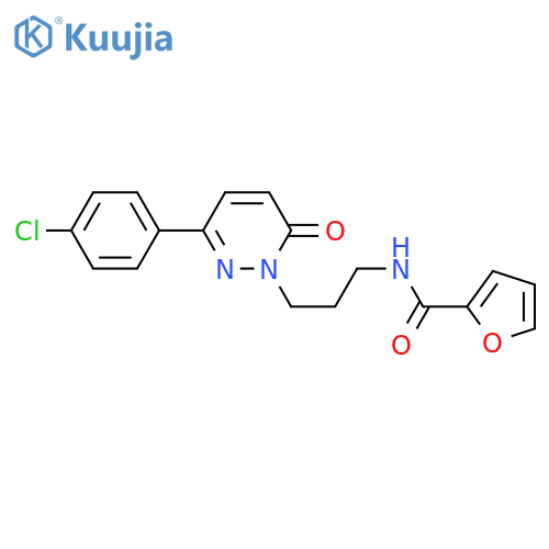 N-{3-[3-(4-chlorophenyl)-6-oxo-1,6-dihydropyridazin-1-yl]propyl}furan-2-carboxamide structure