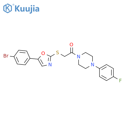 2-{[5-(4-bromophenyl)-1,3-oxazol-2-yl]sulfanyl}-1-[4-(4-fluorophenyl)piperazin-1-yl]ethan-1-one structure