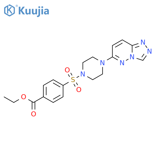 ethyl 4-[(4-{[1,2,4]triazolo[4,3-b]pyridazin-6-yl}piperazin-1-yl)sulfonyl]benzoate structure