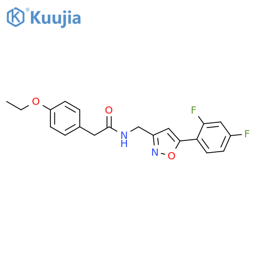 N-{[5-(2,4-difluorophenyl)-1,2-oxazol-3-yl]methyl}-2-(4-ethoxyphenyl)acetamide structure