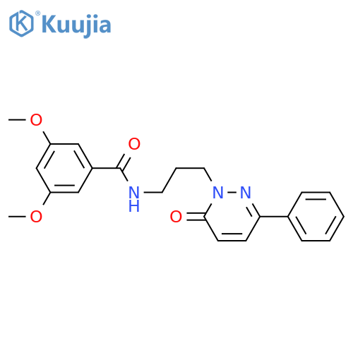 3,5-dimethoxy-N-[3-(6-oxo-3-phenyl-1,6-dihydropyridazin-1-yl)propyl]benzamide structure