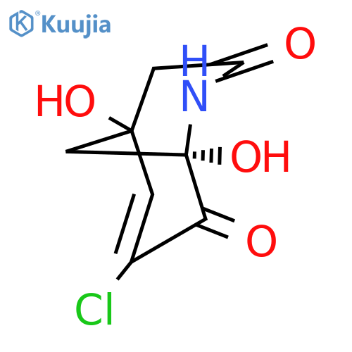 2-Azabicyclo[3.3.1]non-6-ene-3,8-dione, 7-chloro-1,5-dihydroxy-, (1S)- structure