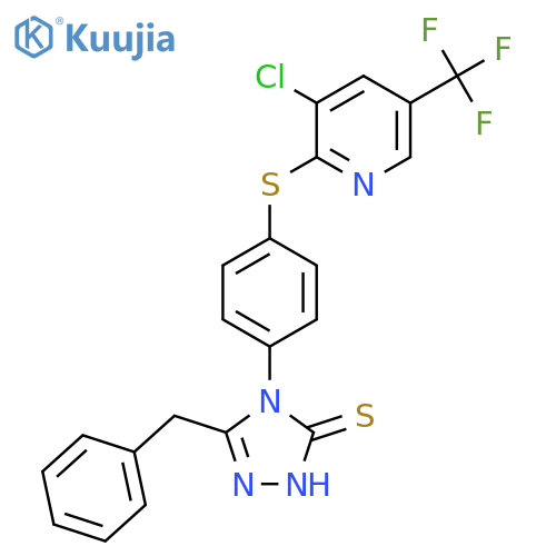 4-(4-(3-Chloro-5-(trifluoromethyl)(2-pyridylthio))phenyl)-3-benzyl-1,2,4-triazoline-5-thione structure